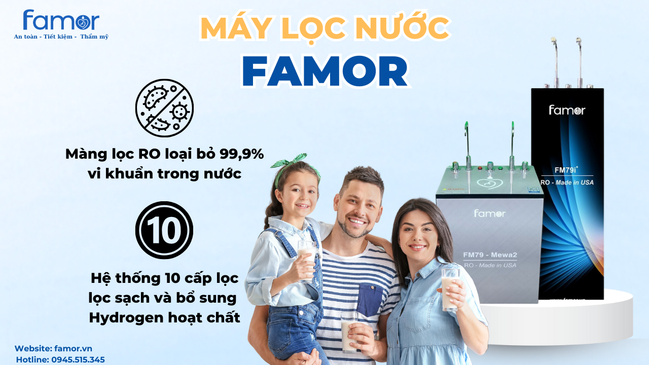 Máy lọc nước Famor giúp tiết kiệm chi phí